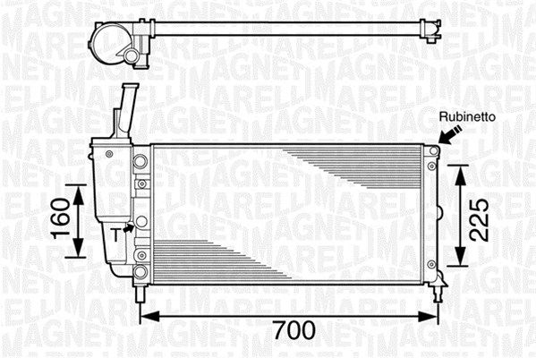 MAGNETI MARELLI radiatorius, variklio aušinimas 350213161003